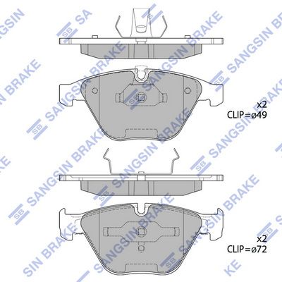 SP2163 Hi-Q Комплект тормозных колодок, дисковый тормоз