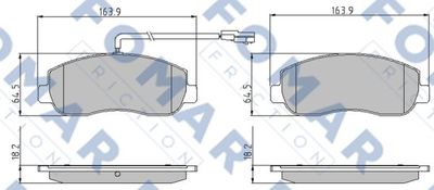 FO935581 FOMAR Friction Комплект тормозных колодок, дисковый тормоз