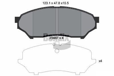 BPD1992 BENDIX Braking Комплект тормозных колодок, дисковый тормоз