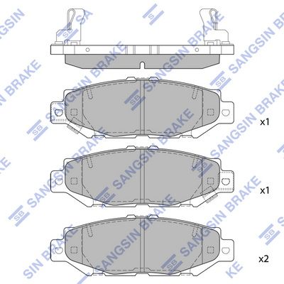 SP1432 Hi-Q Комплект тормозных колодок, дисковый тормоз