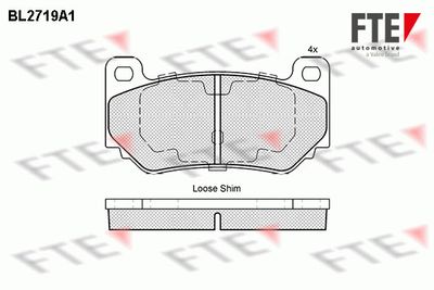 BL2719A1 FTE Комплект тормозных колодок, дисковый тормоз