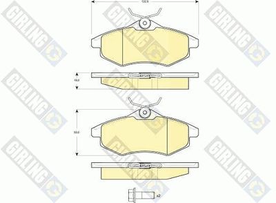 6114951 GIRLING Комплект тормозных колодок, дисковый тормоз