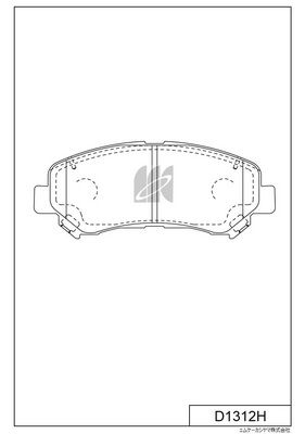 D1312H MK Kashiyama Комплект тормозных колодок, дисковый тормоз