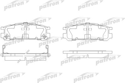 PBP790 PATRON Комплект тормозных колодок, дисковый тормоз