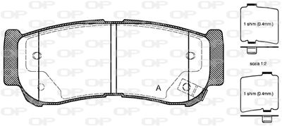 BPA123902 OPEN PARTS Комплект тормозных колодок, дисковый тормоз