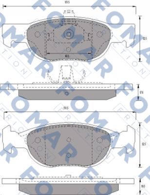 FO688481 FOMAR Friction Комплект тормозных колодок, дисковый тормоз