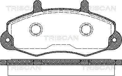 811016969 TRISCAN Комплект тормозных колодок, дисковый тормоз