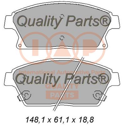 70420101 IAP QUALITY PARTS Комплект тормозных колодок, дисковый тормоз