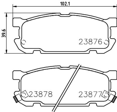 8DB355037391 HELLA Комплект тормозных колодок, дисковый тормоз