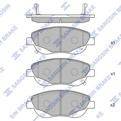 SP1577 Hi-Q Комплект тормозных колодок, дисковый тормоз