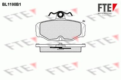 BL1198B1 FTE Комплект тормозных колодок, дисковый тормоз