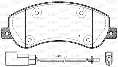 BPA125002 OPEN PARTS Комплект тормозных колодок, дисковый тормоз