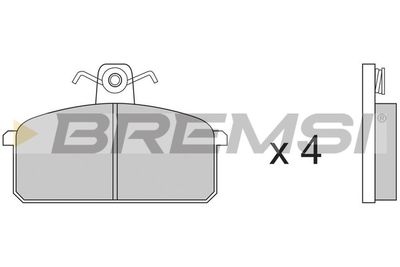 BP2151 BREMSI Комплект тормозных колодок, дисковый тормоз