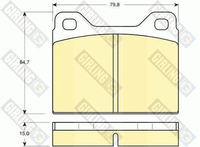6101312 GIRLING Комплект тормозных колодок, дисковый тормоз