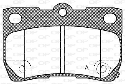 BPA118102 OPEN PARTS Комплект тормозных колодок, дисковый тормоз