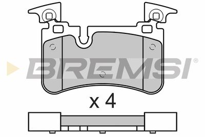 BP3676 BREMSI Комплект тормозных колодок, дисковый тормоз