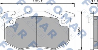 FO435881 FOMAR Friction Комплект тормозных колодок, дисковый тормоз