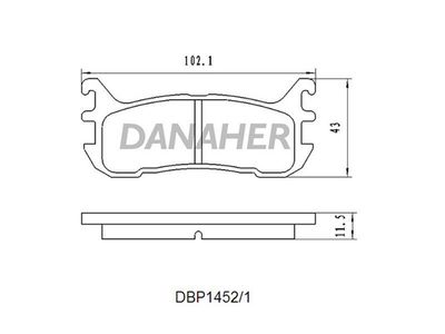 DBP14521 DANAHER Комплект тормозных колодок, дисковый тормоз