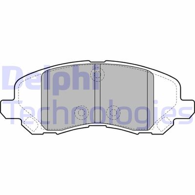 LP2038 DELPHI Комплект тормозных колодок, дисковый тормоз