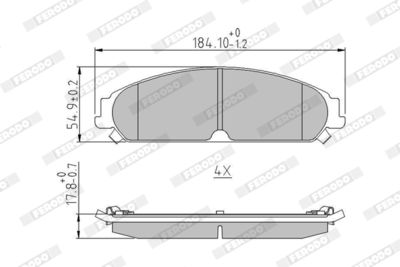 FDB4078 FERODO Комплект тормозных колодок, дисковый тормоз