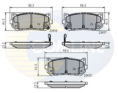 CBP3906 COMLINE Комплект тормозных колодок, дисковый тормоз