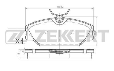 BS1159 ZEKKERT Комплект тормозных колодок, дисковый тормоз