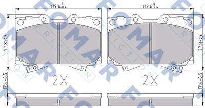 FO892881 FOMAR Friction Комплект тормозных колодок, дисковый тормоз