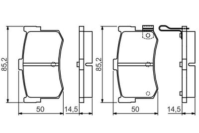 0986495121 BOSCH Комплект тормозных колодок, дисковый тормоз