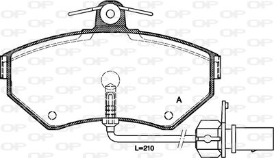 BPA063112 OPEN PARTS Комплект тормозных колодок, дисковый тормоз