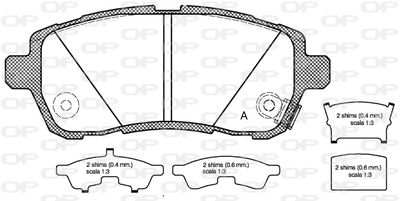 BPA128102 OPEN PARTS Комплект тормозных колодок, дисковый тормоз