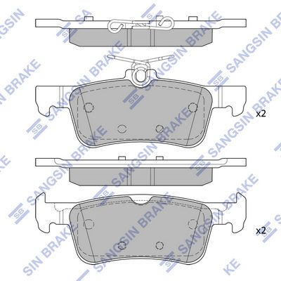 SP4108 Hi-Q Комплект тормозных колодок, дисковый тормоз