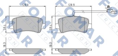 FO935481 FOMAR Friction Комплект тормозных колодок, дисковый тормоз