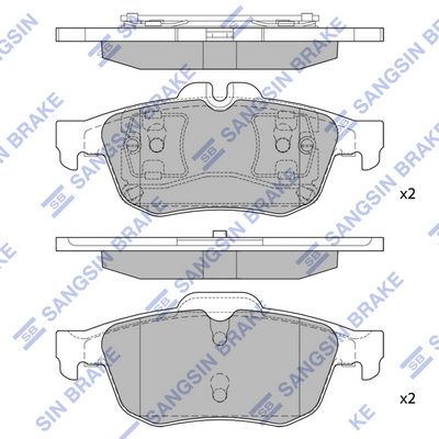 SP1396 Hi-Q Комплект тормозных колодок, дисковый тормоз