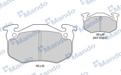 MBF015079 MANDO Комплект тормозных колодок, дисковый тормоз