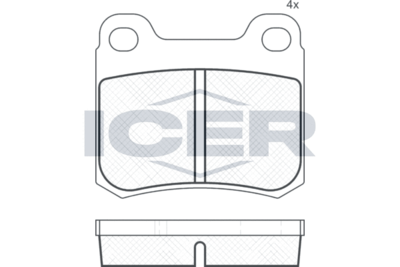 180420396 ICER Комплект тормозных колодок, дисковый тормоз