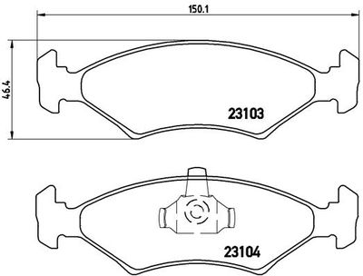 P24043 BREMBO Комплект тормозных колодок, дисковый тормоз