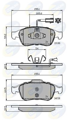 CBP12028 COMLINE Комплект тормозных колодок, дисковый тормоз