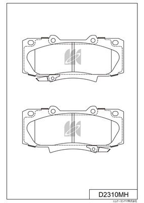 D2310MH MK Kashiyama Комплект тормозных колодок, дисковый тормоз