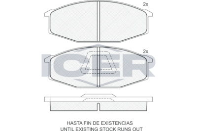 140441 ICER Комплект тормозных колодок, дисковый тормоз