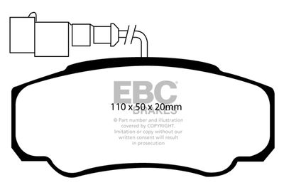 DP1957 EBC Brakes Комплект тормозных колодок, дисковый тормоз