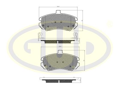 GBP119402 G.U.D. Комплект тормозных колодок, дисковый тормоз