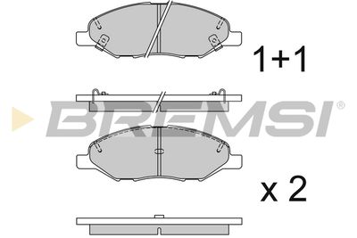 BP3335 BREMSI Комплект тормозных колодок, дисковый тормоз