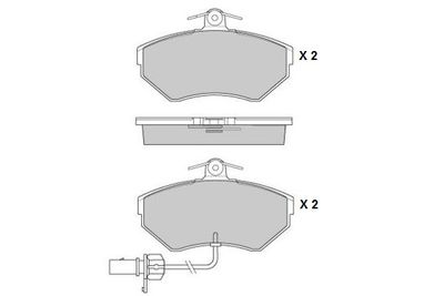120935 E.T.F. Комплект тормозных колодок, дисковый тормоз