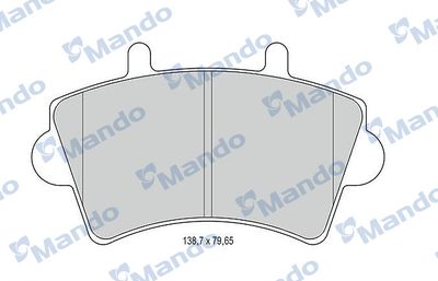 MBF015025 MANDO Комплект тормозных колодок, дисковый тормоз