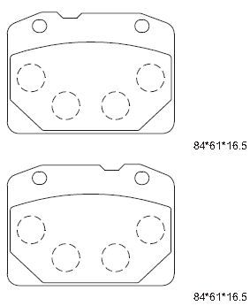 KD8789 ASIMCO Комплект тормозных колодок, дисковый тормоз