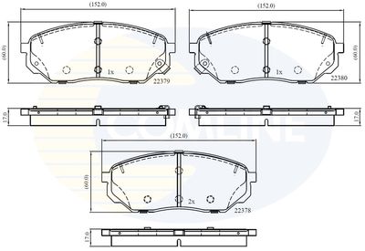 CBP32353 COMLINE Комплект тормозных колодок, дисковый тормоз