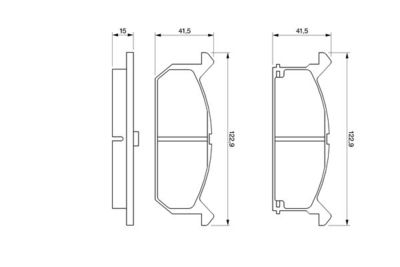 0986461751 BOSCH Комплект тормозных колодок, дисковый тормоз