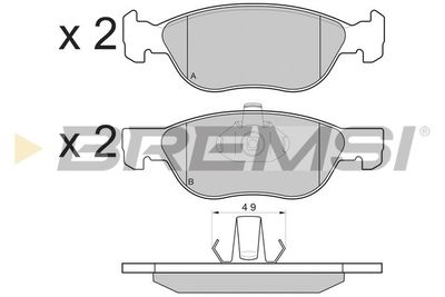 BP3131 BREMSI Комплект тормозных колодок, дисковый тормоз