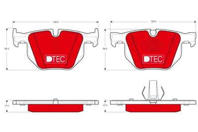 GDB1730DTE TRW Комплект тормозных колодок, дисковый тормоз