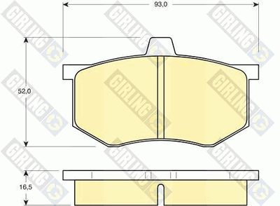 6108011 GIRLING Комплект тормозных колодок, дисковый тормоз